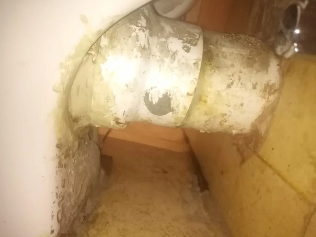 Close-up of completed plumbing repair work