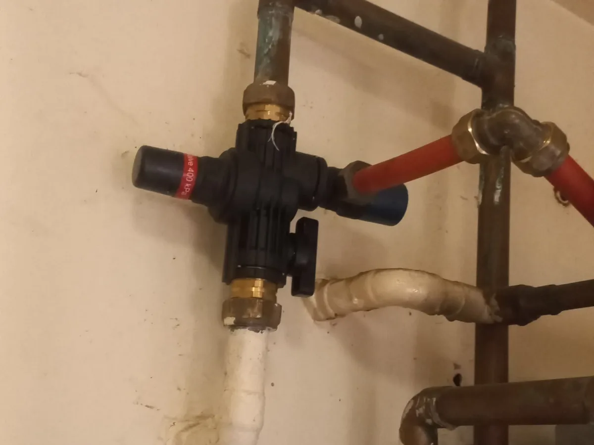 Close-up of completed plumbing repair work