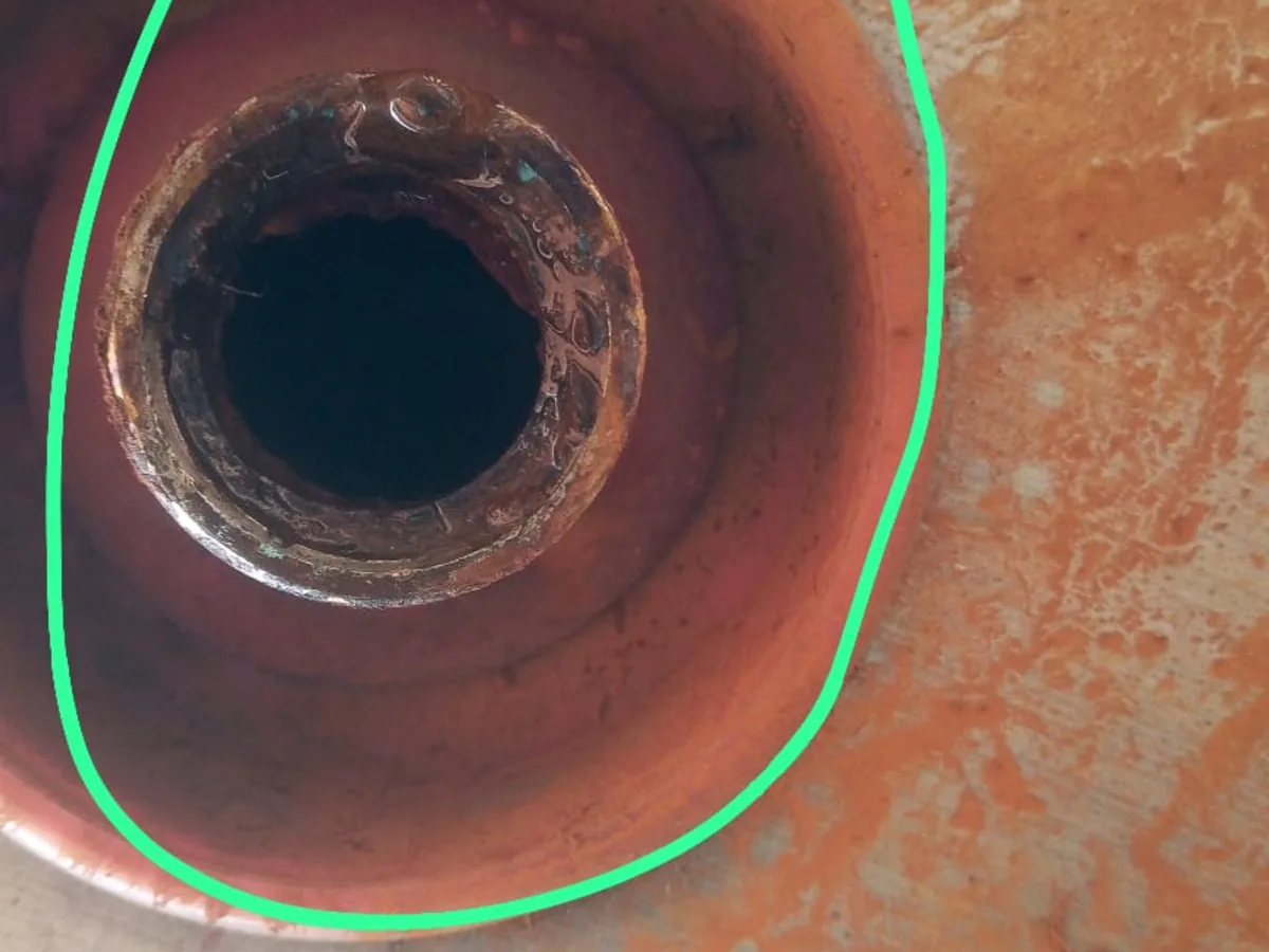 Close-up of completed plumbing repair work