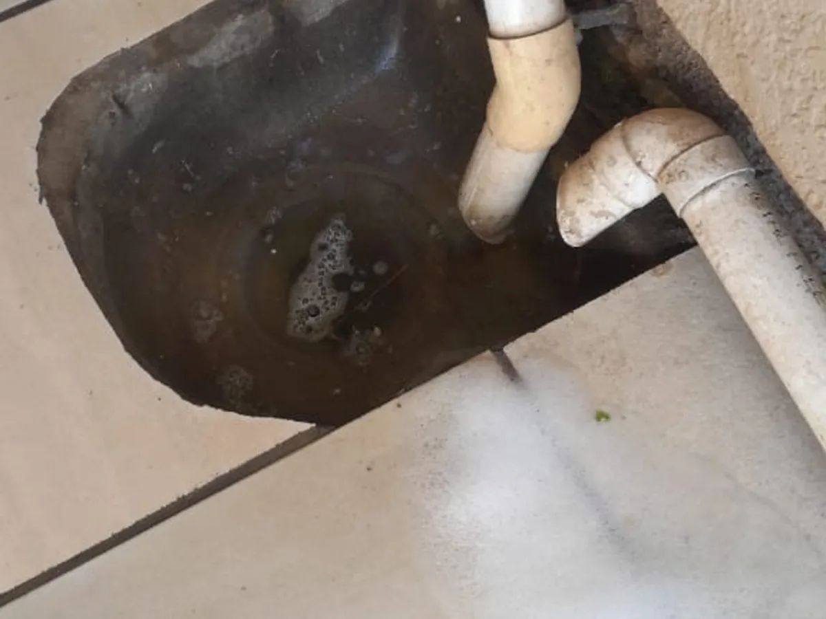 Close-up of completed plumbing repair work
