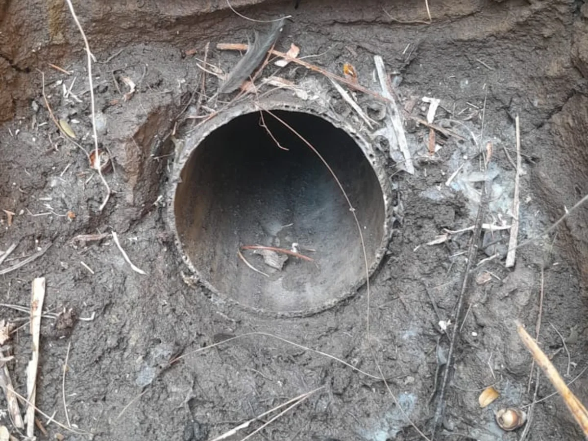 Close-up of completed plumbing repair work
