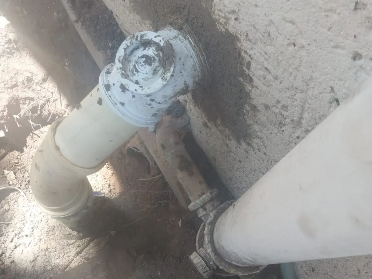 Close-up of completed plumbing repair work