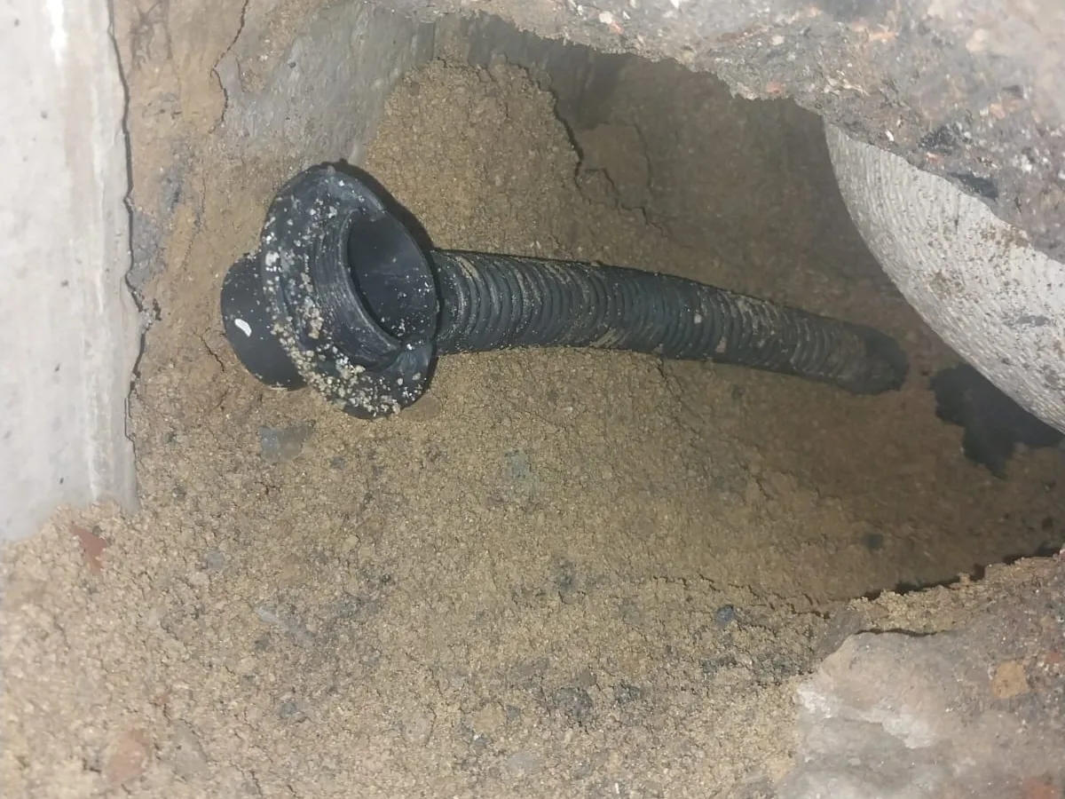 Close-up of completed plumbing repair work
