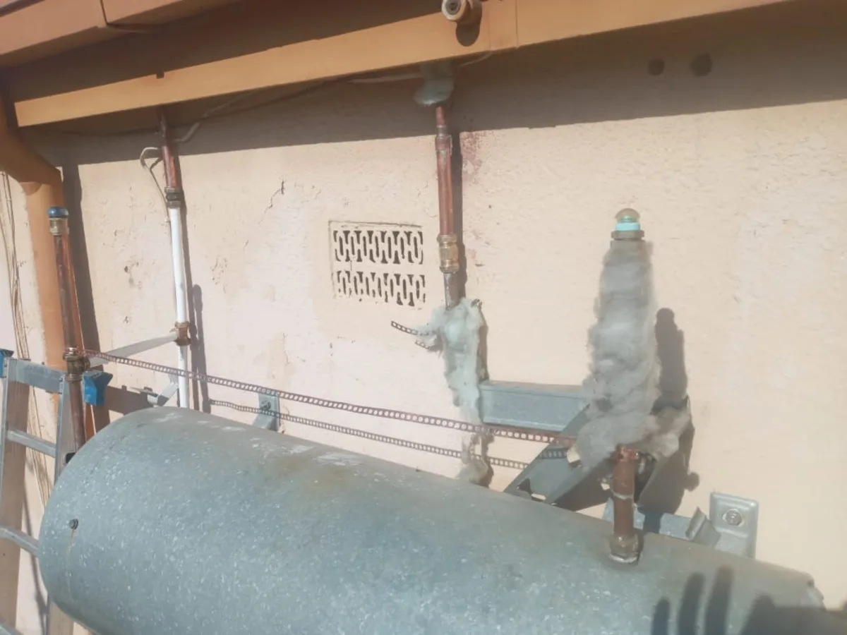 Close-up of completed plumbing repair work