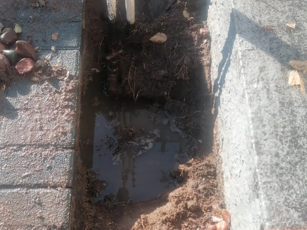 Close-up of completed plumbing repair work