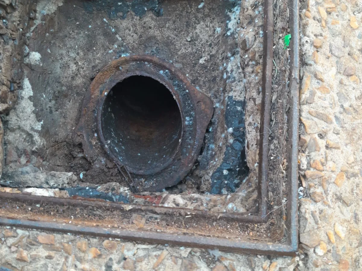 Close-up of completed plumbing repair work