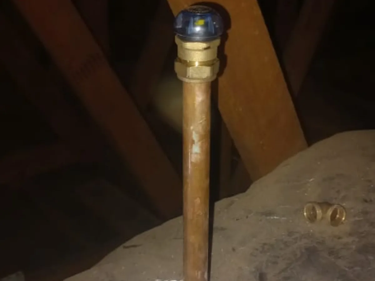 Close-up of completed plumbing repair work