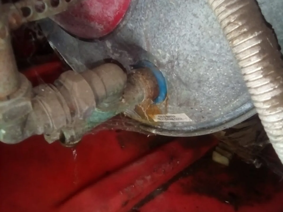 Close-up of completed plumbing repair work