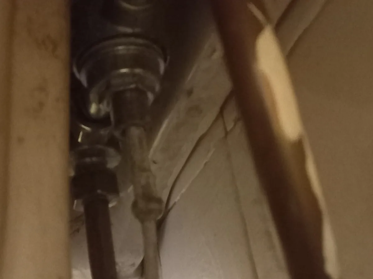 Close-up of completed plumbing repair work