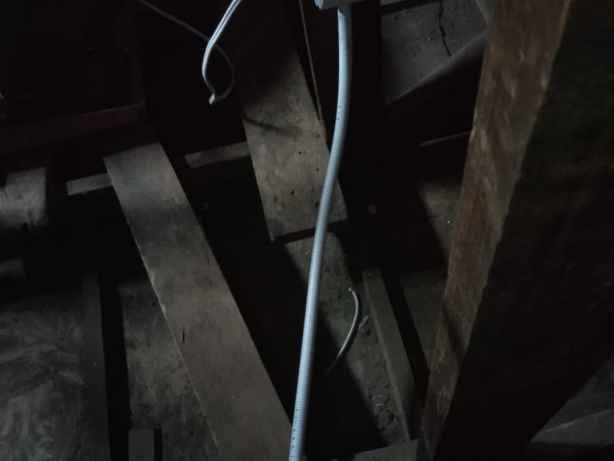 Close-up of completed plumbing repair work