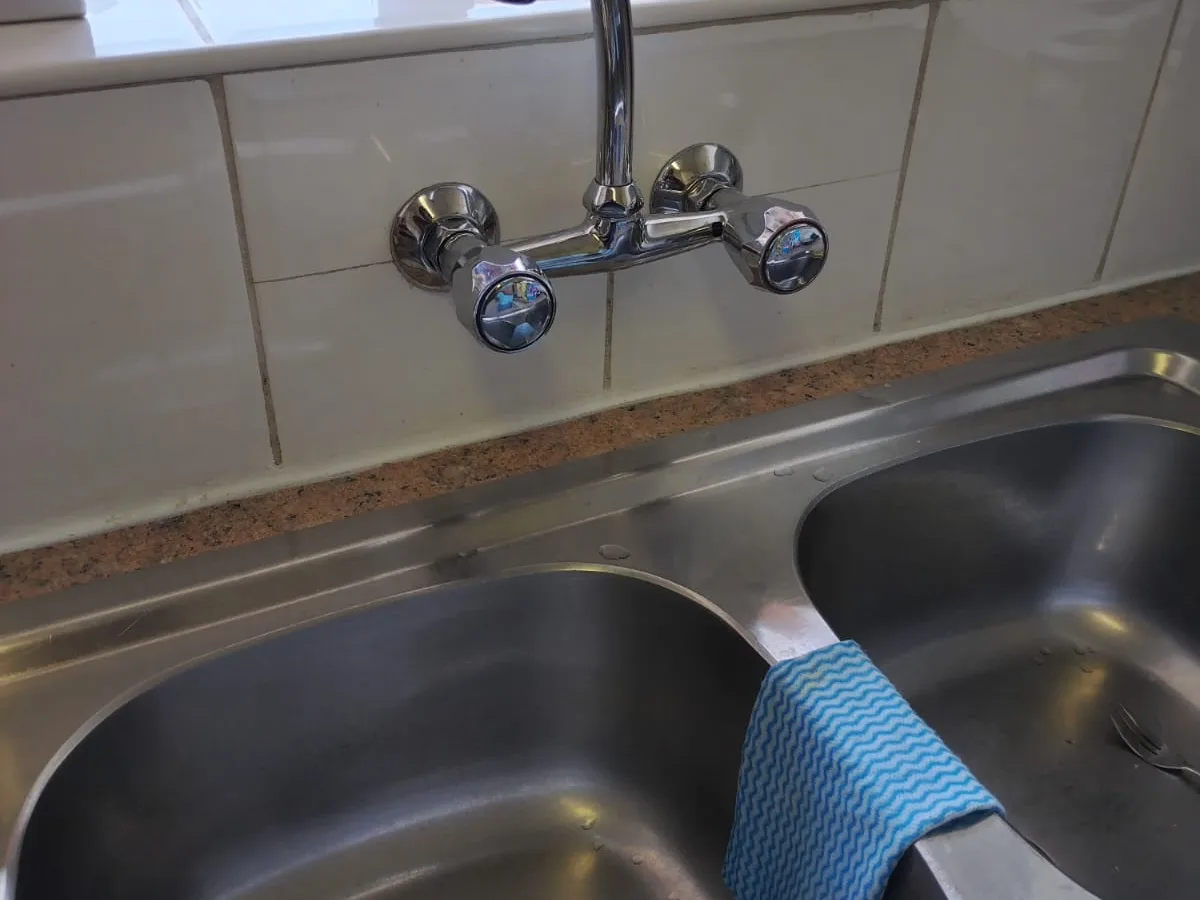 Close-up of completed plumbing repair work