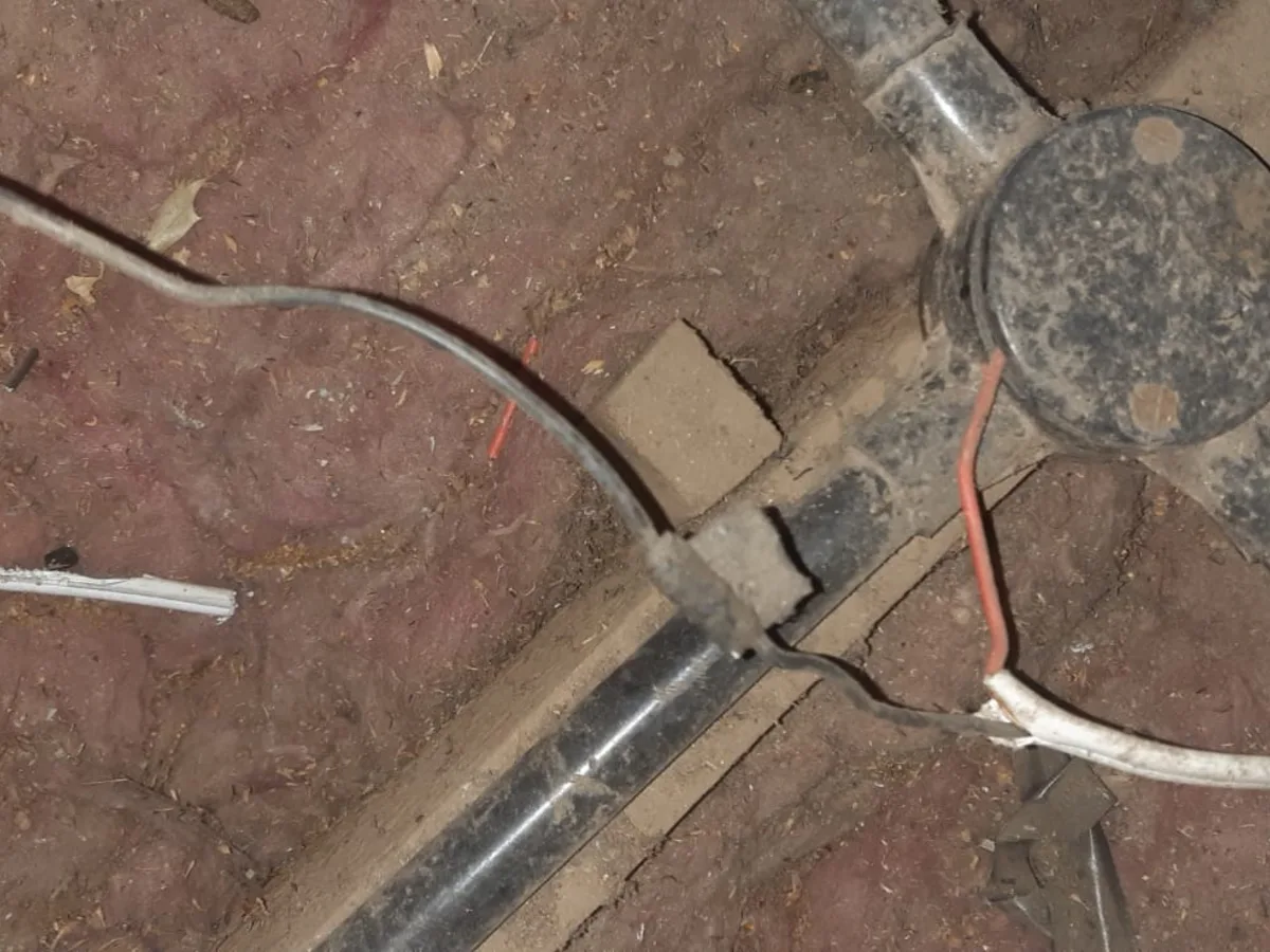 Close-up of completed plumbing repair work