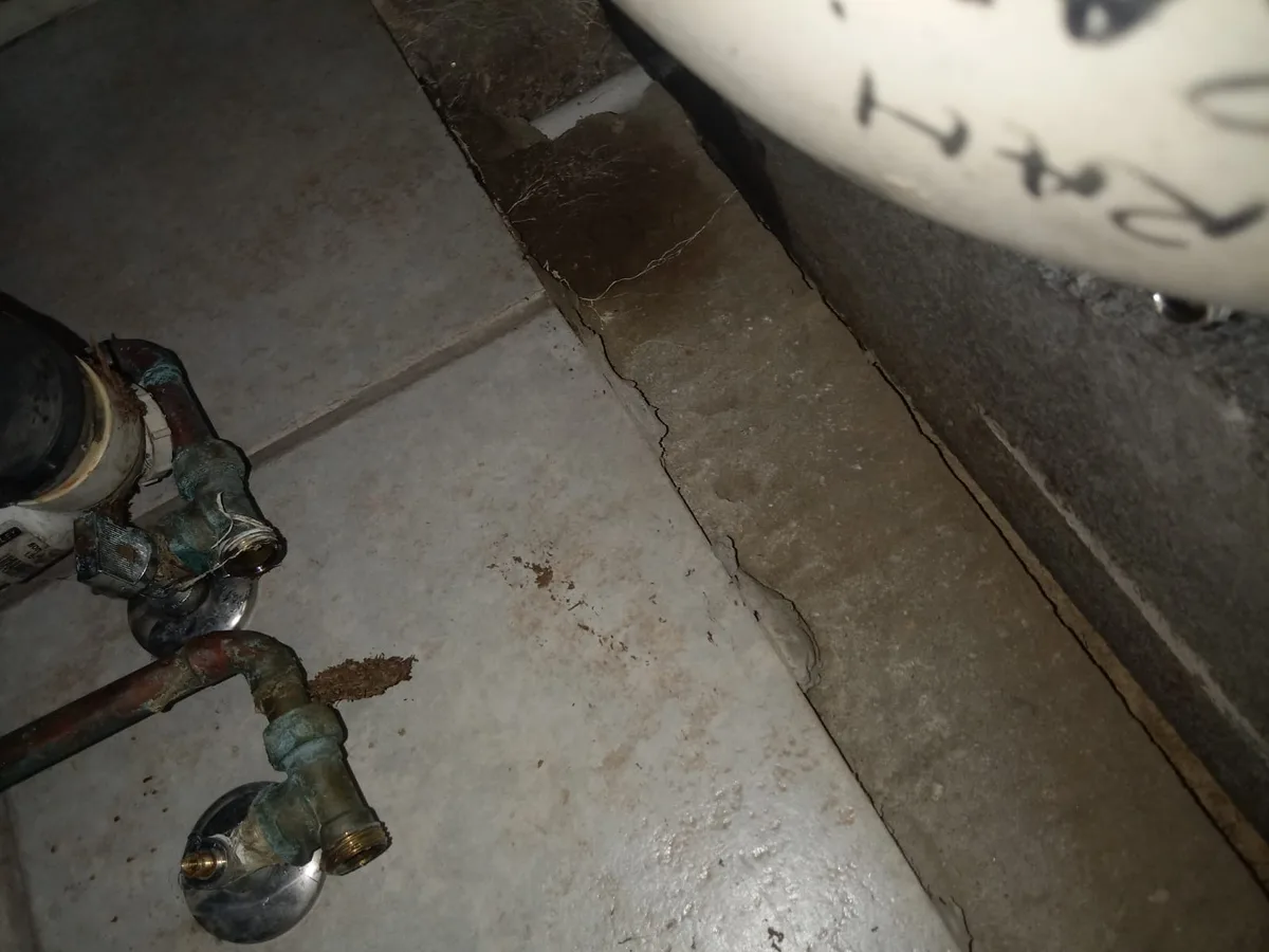 Close-up of completed plumbing repair work