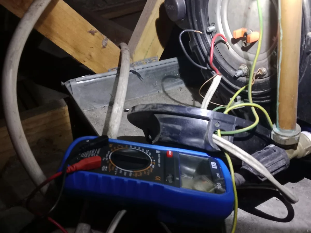 Close-up of completed plumbing repair work