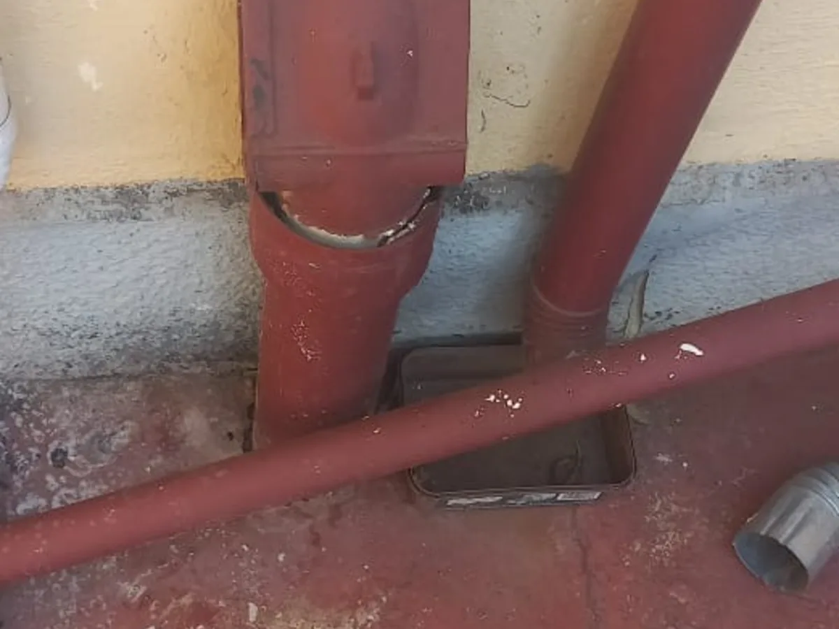 Close-up of completed plumbing repair work