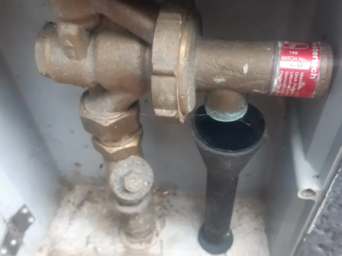 Close-up of completed plumbing repair work
