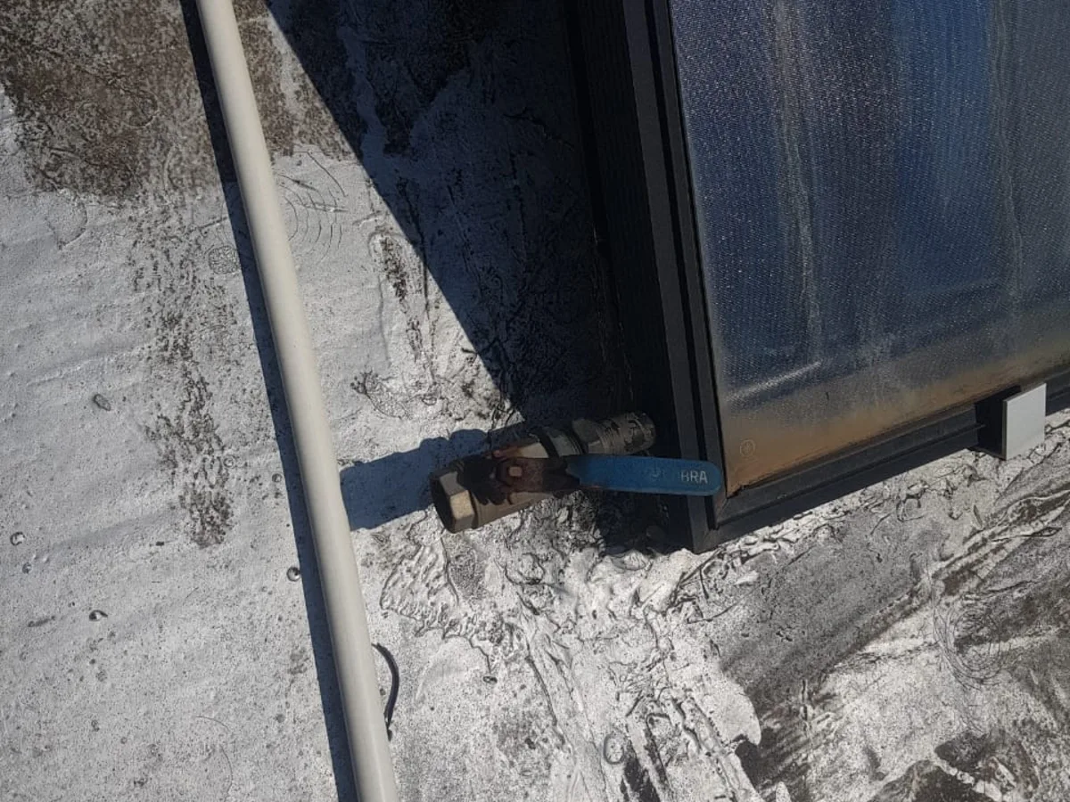 Close-up of completed plumbing repair work