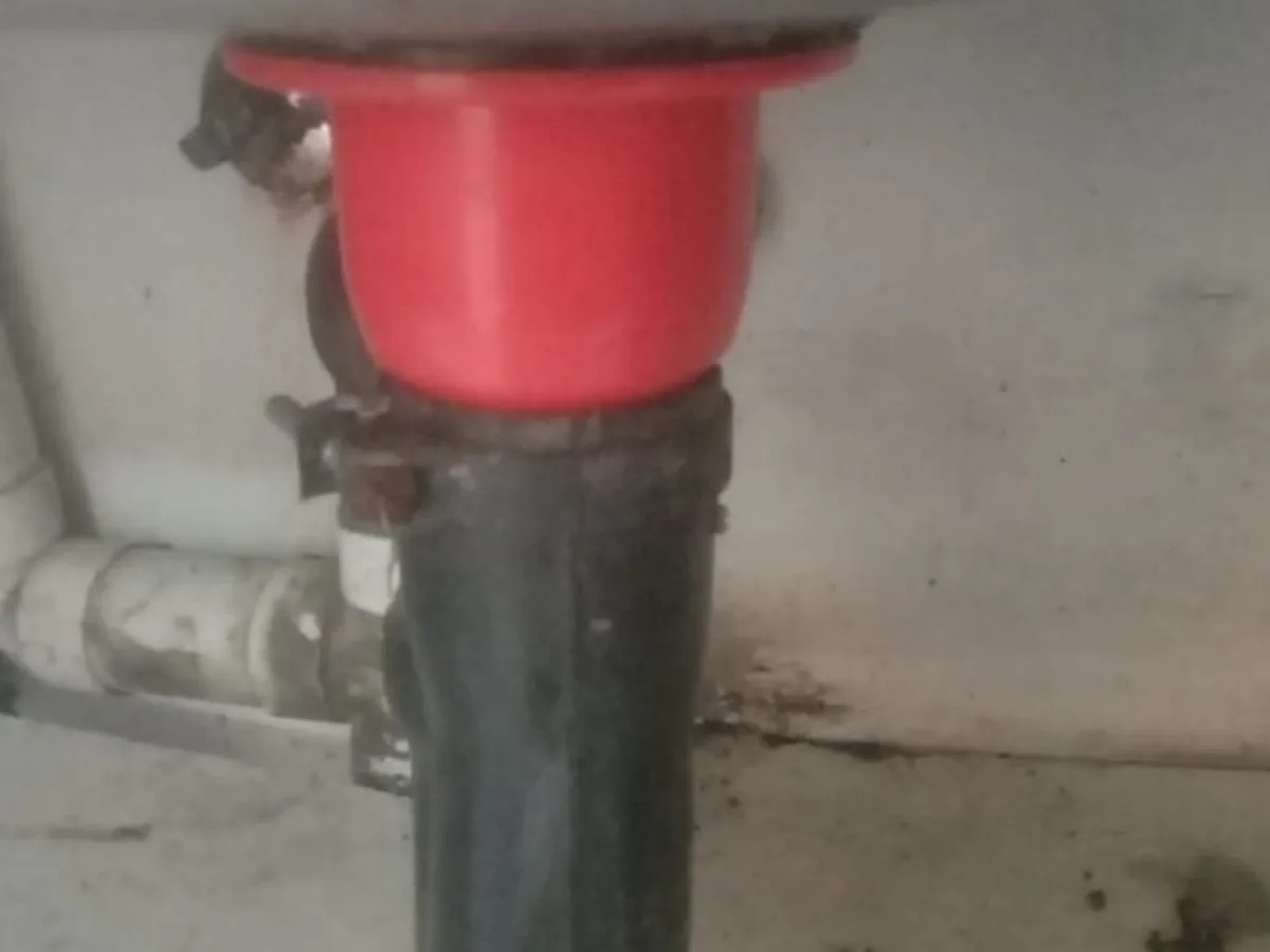 Close-up of completed plumbing repair work