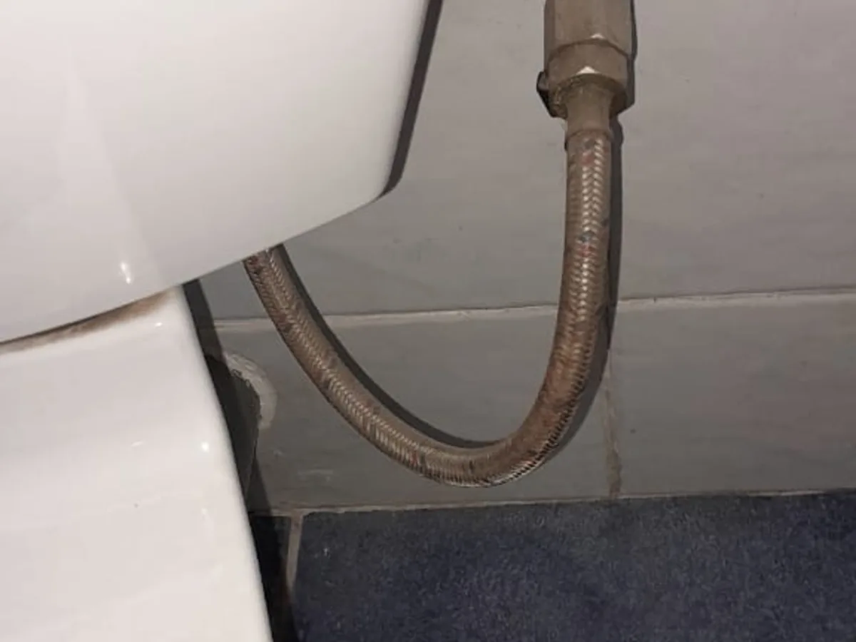 Close-up of completed plumbing repair work