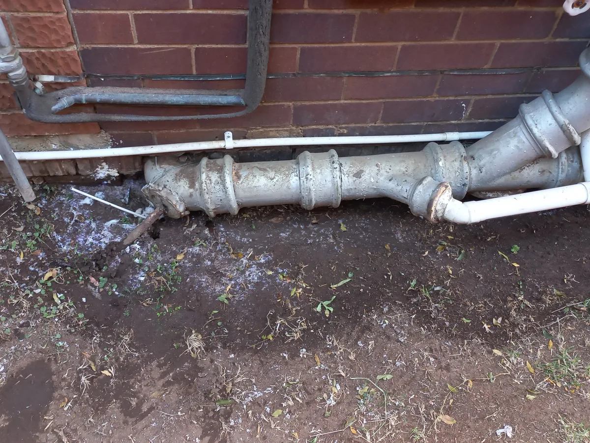 Close-up of completed plumbing repair work