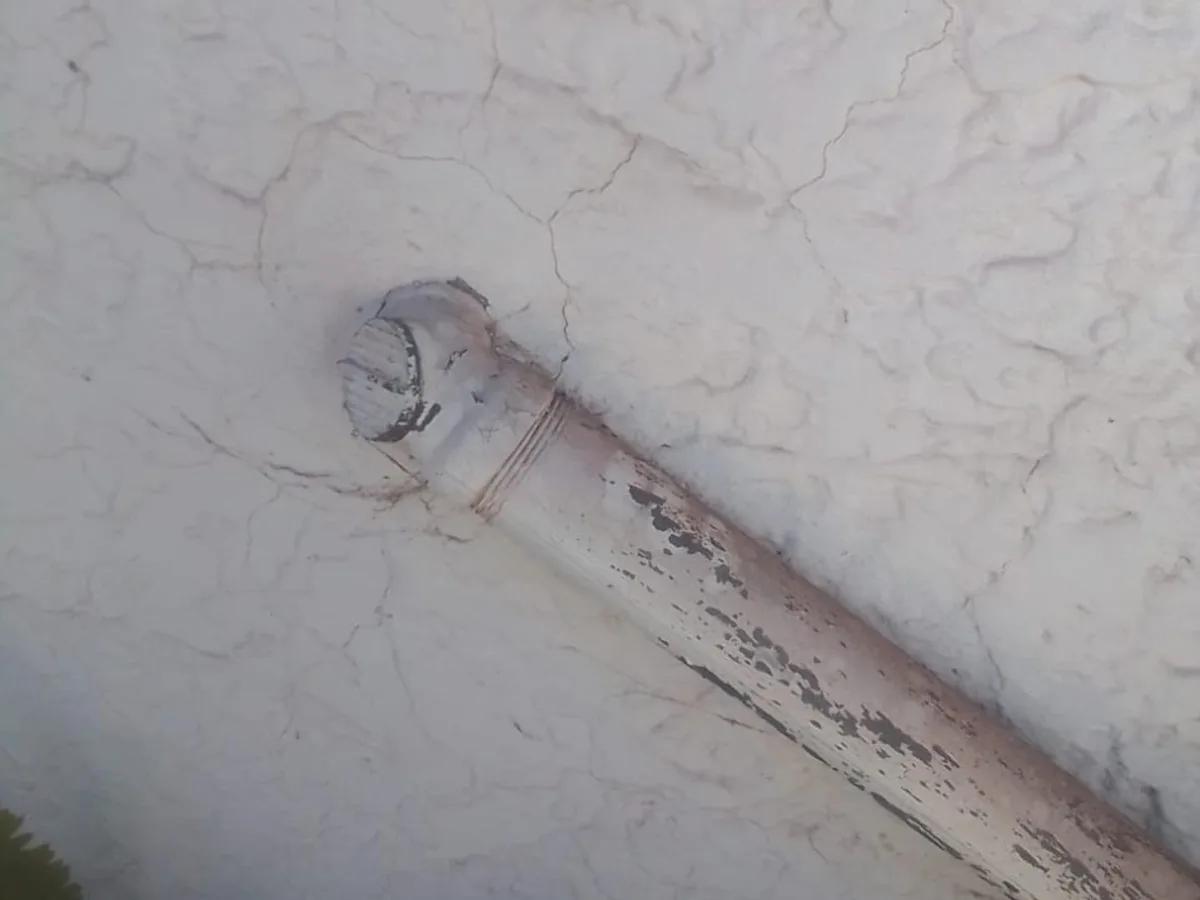 Close-up of completed plumbing repair work