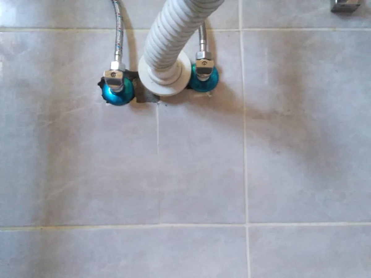 Close-up of completed plumbing repair work