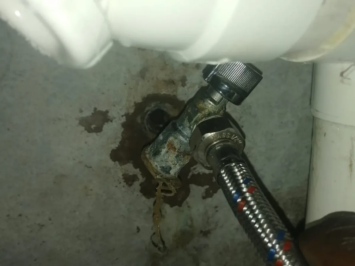 Close-up of completed plumbing repair work