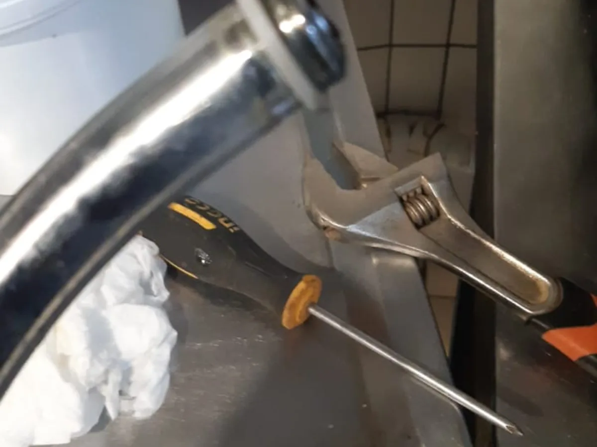 Close-up of completed plumbing repair work