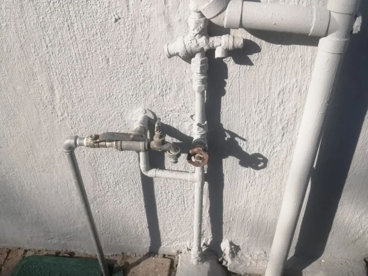 Close-up of completed plumbing repair work