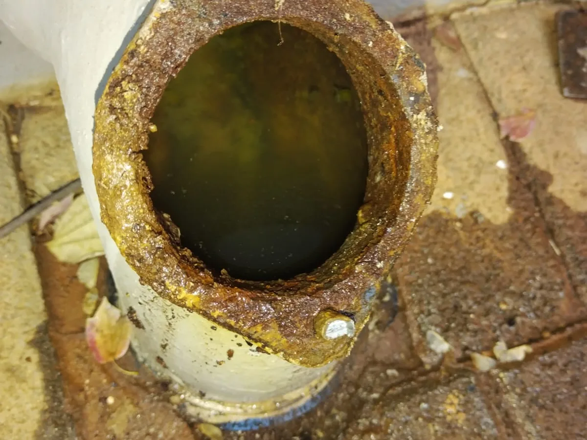 Close-up of completed plumbing repair work