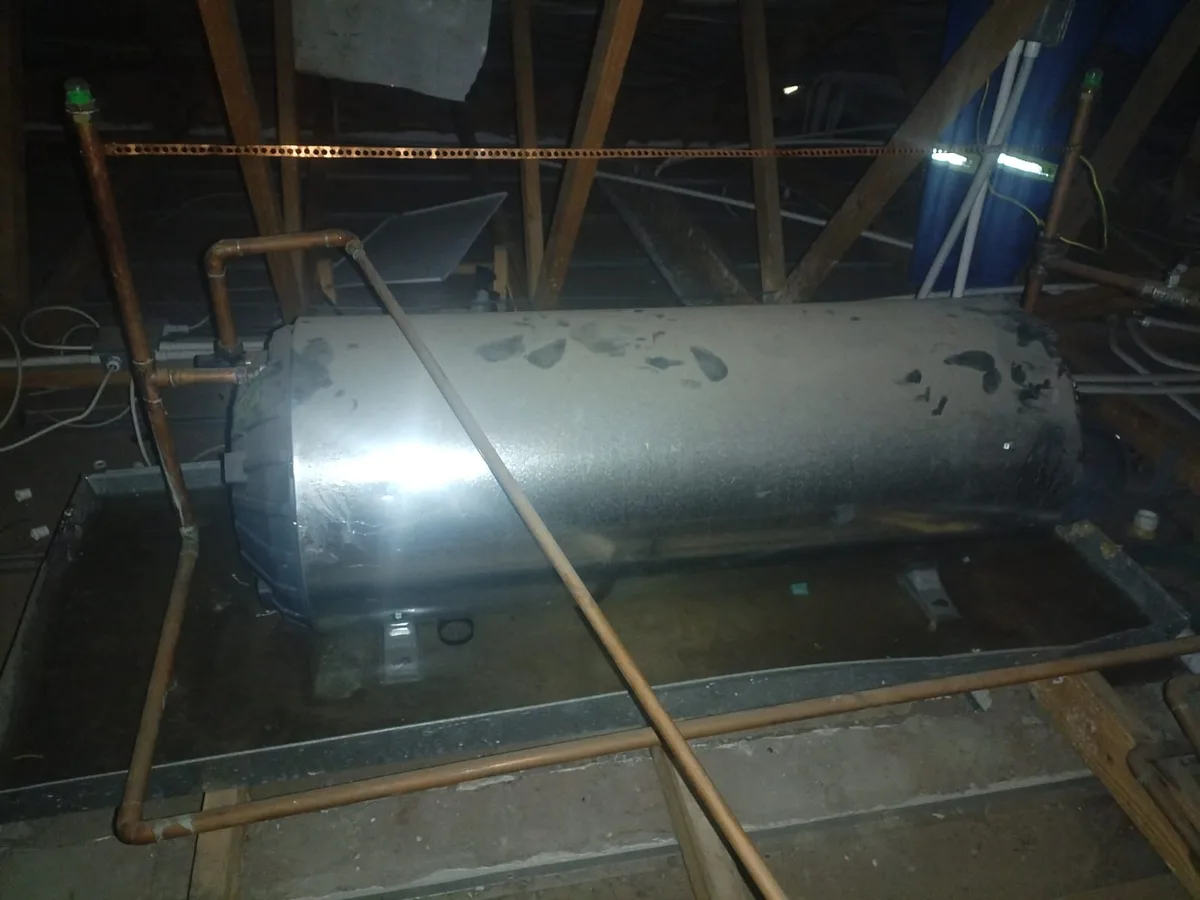 Close-up of completed plumbing repair work