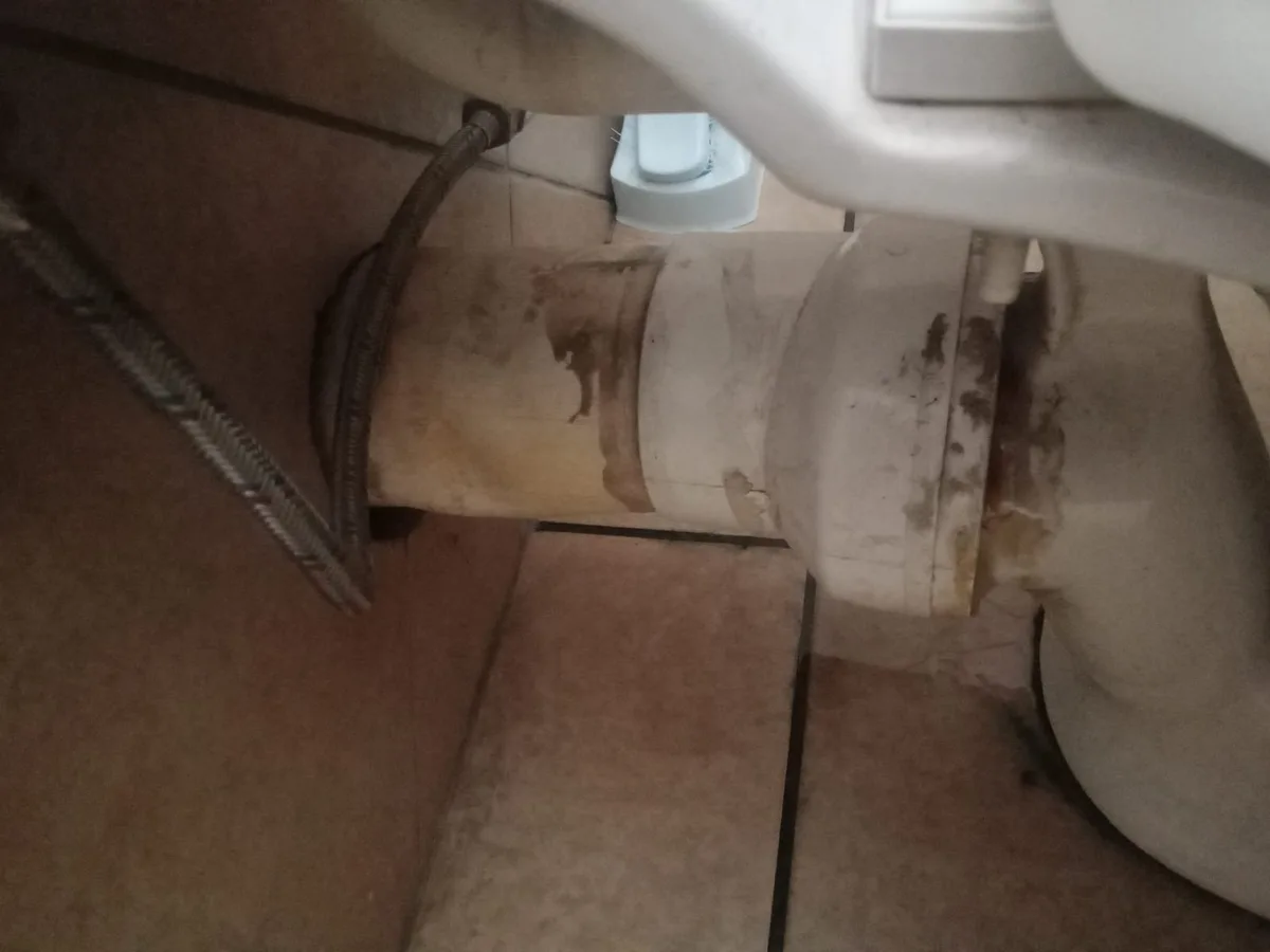 Close-up of completed plumbing repair work