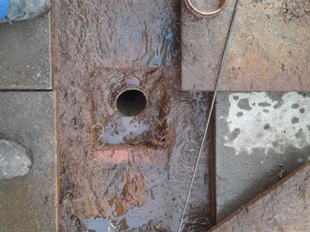 Close-up of completed plumbing repair work