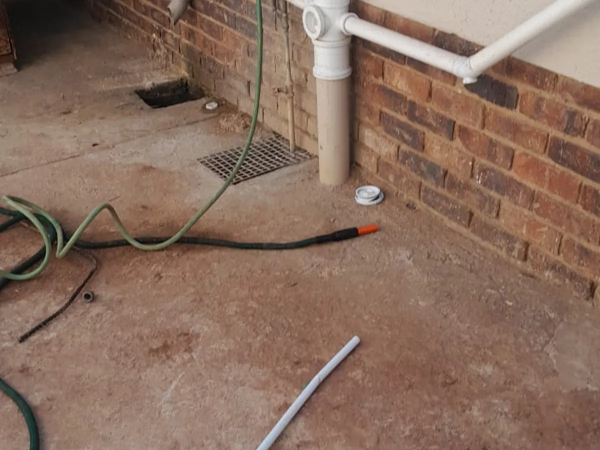 Close-up of completed plumbing repair work