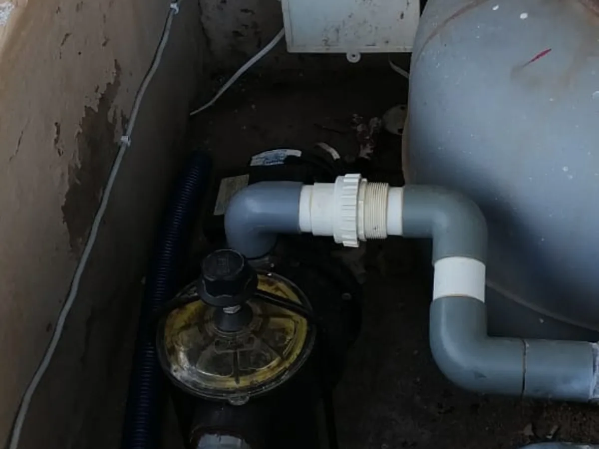 Close-up of completed plumbing repair work