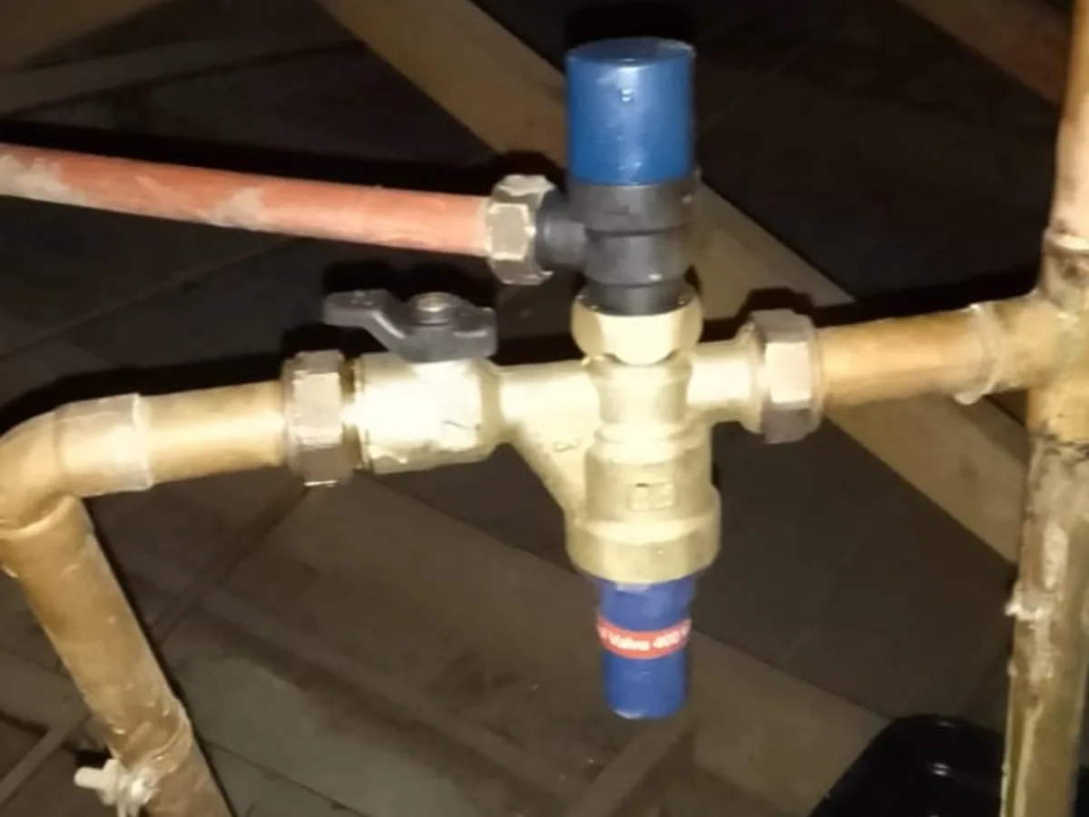Close-up of completed plumbing repair work