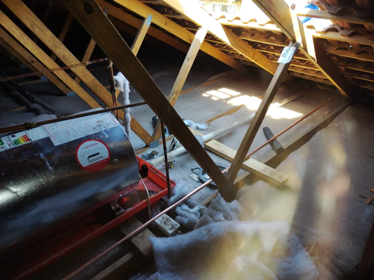 Close-up of completed plumbing repair work