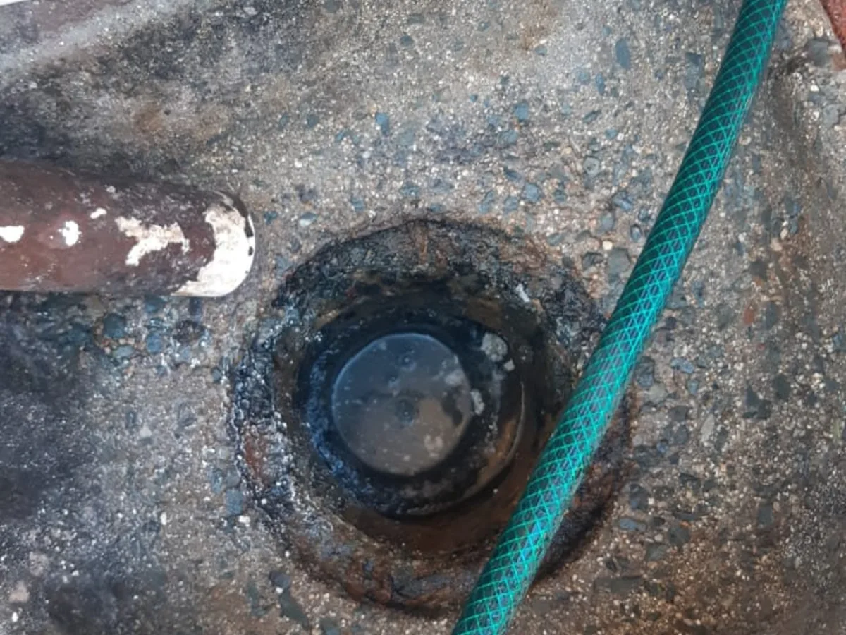 Close-up of completed plumbing repair work