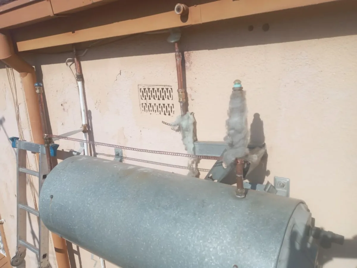Close-up of completed plumbing repair work