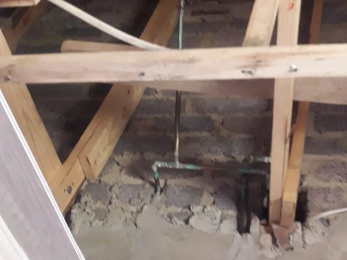 Close-up of completed plumbing repair work