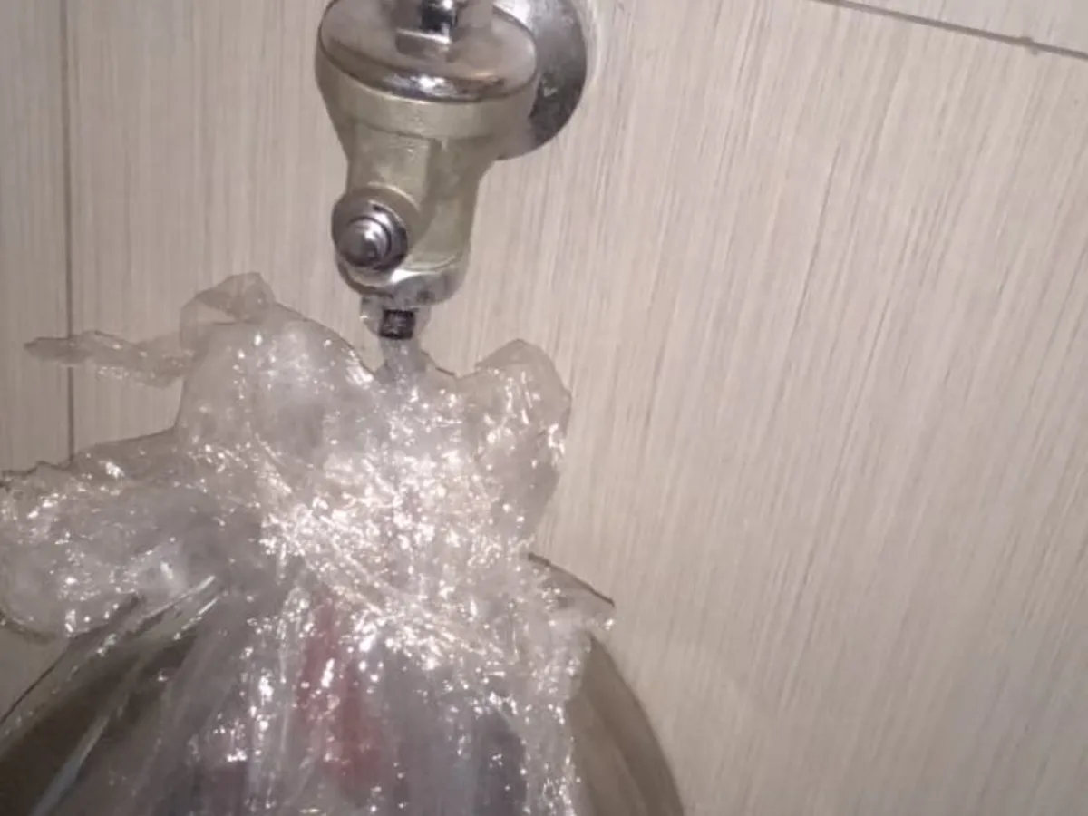 Close-up of completed plumbing repair work