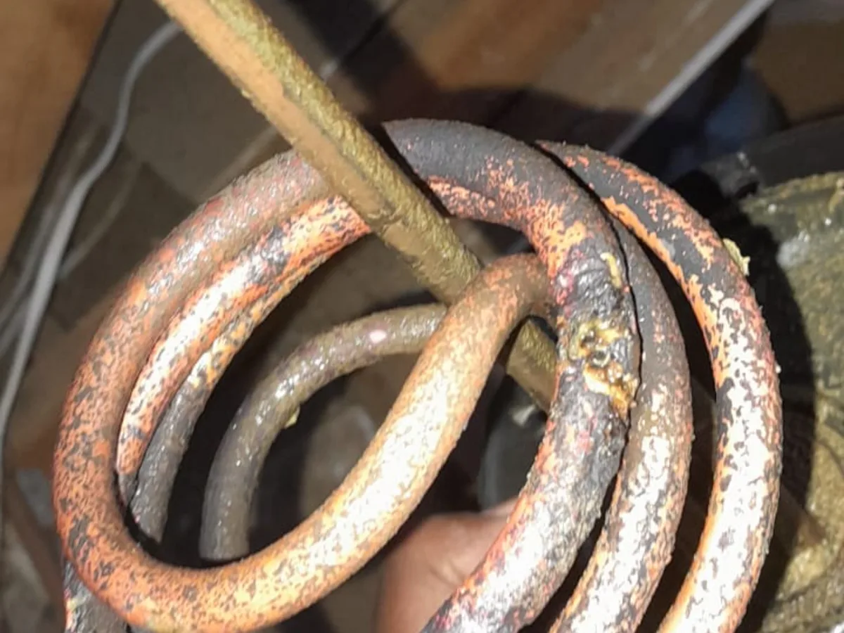 Close-up of completed plumbing repair work