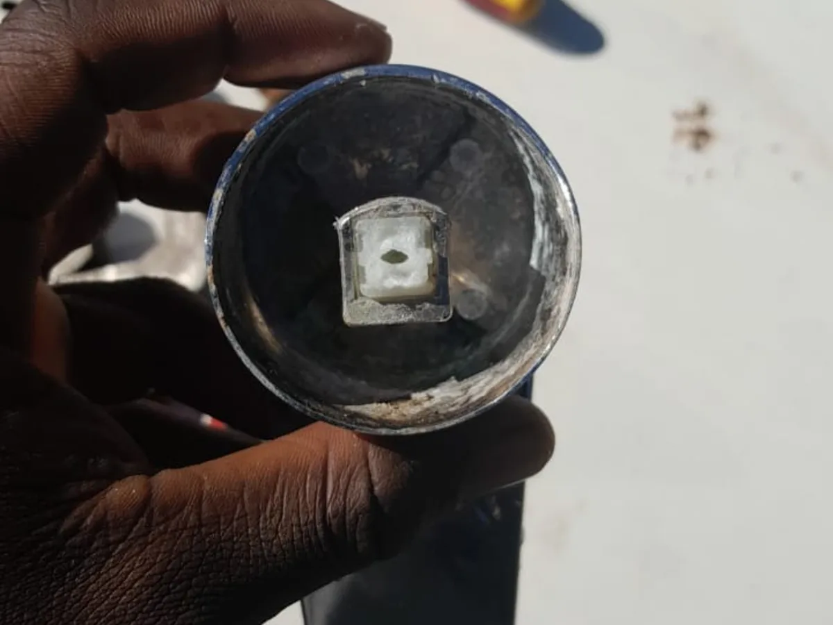 Close-up of completed plumbing repair work