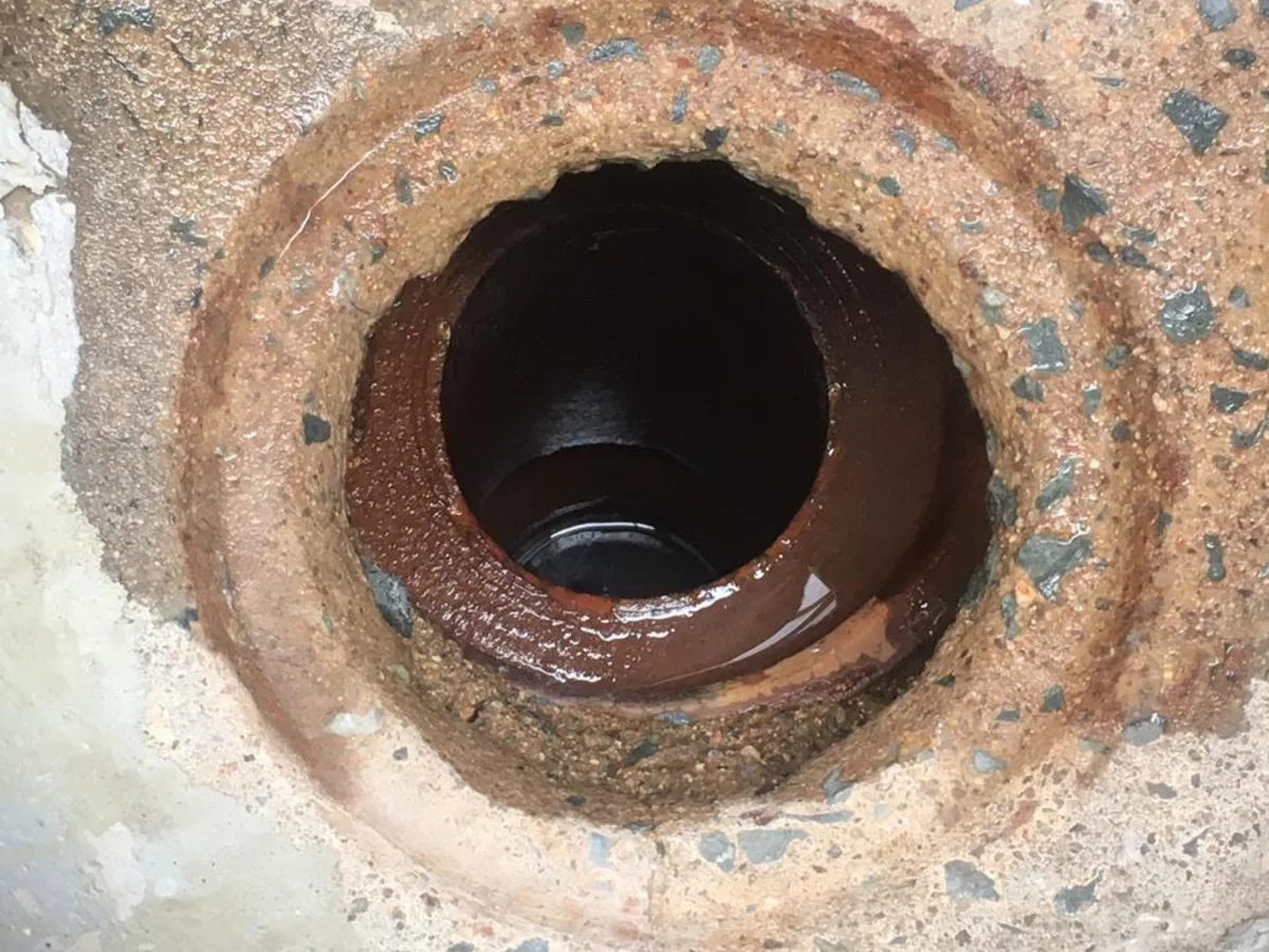 Close-up of completed plumbing repair work
