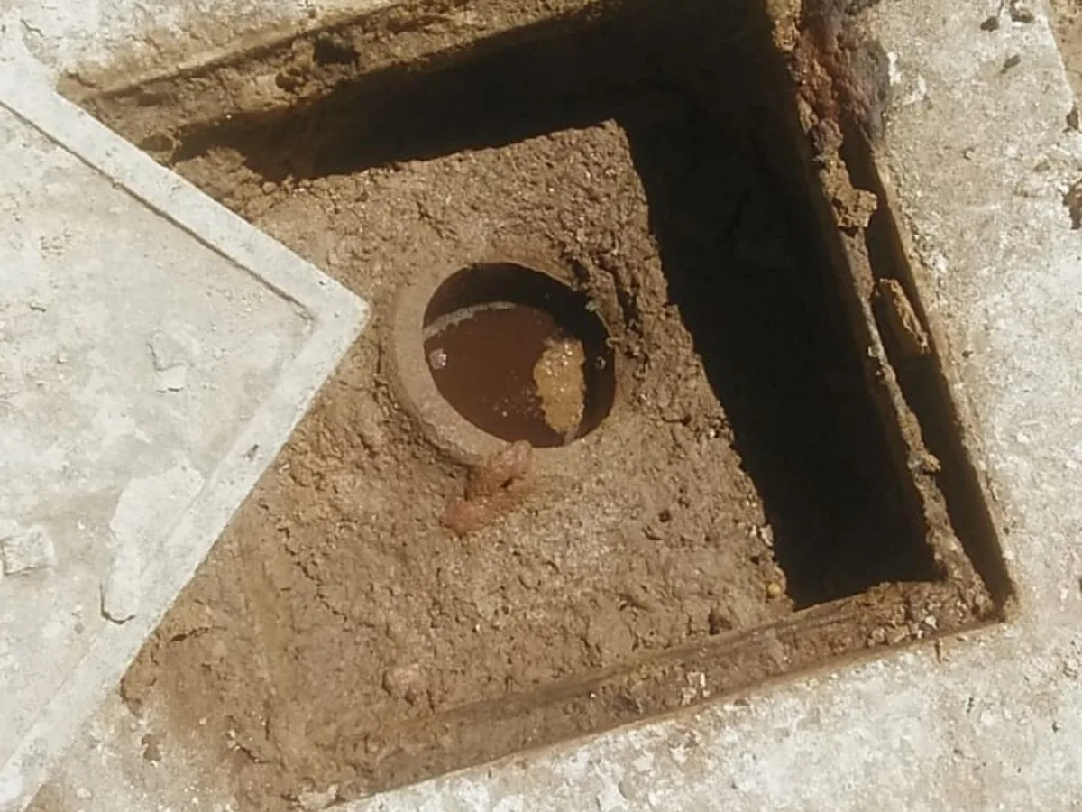 Close-up of completed plumbing repair work