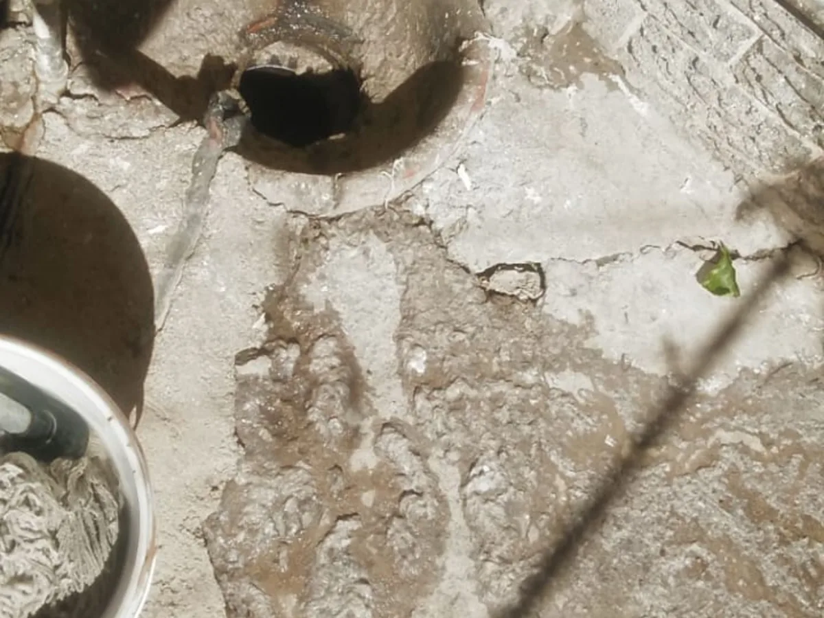 Close-up of completed plumbing repair work
