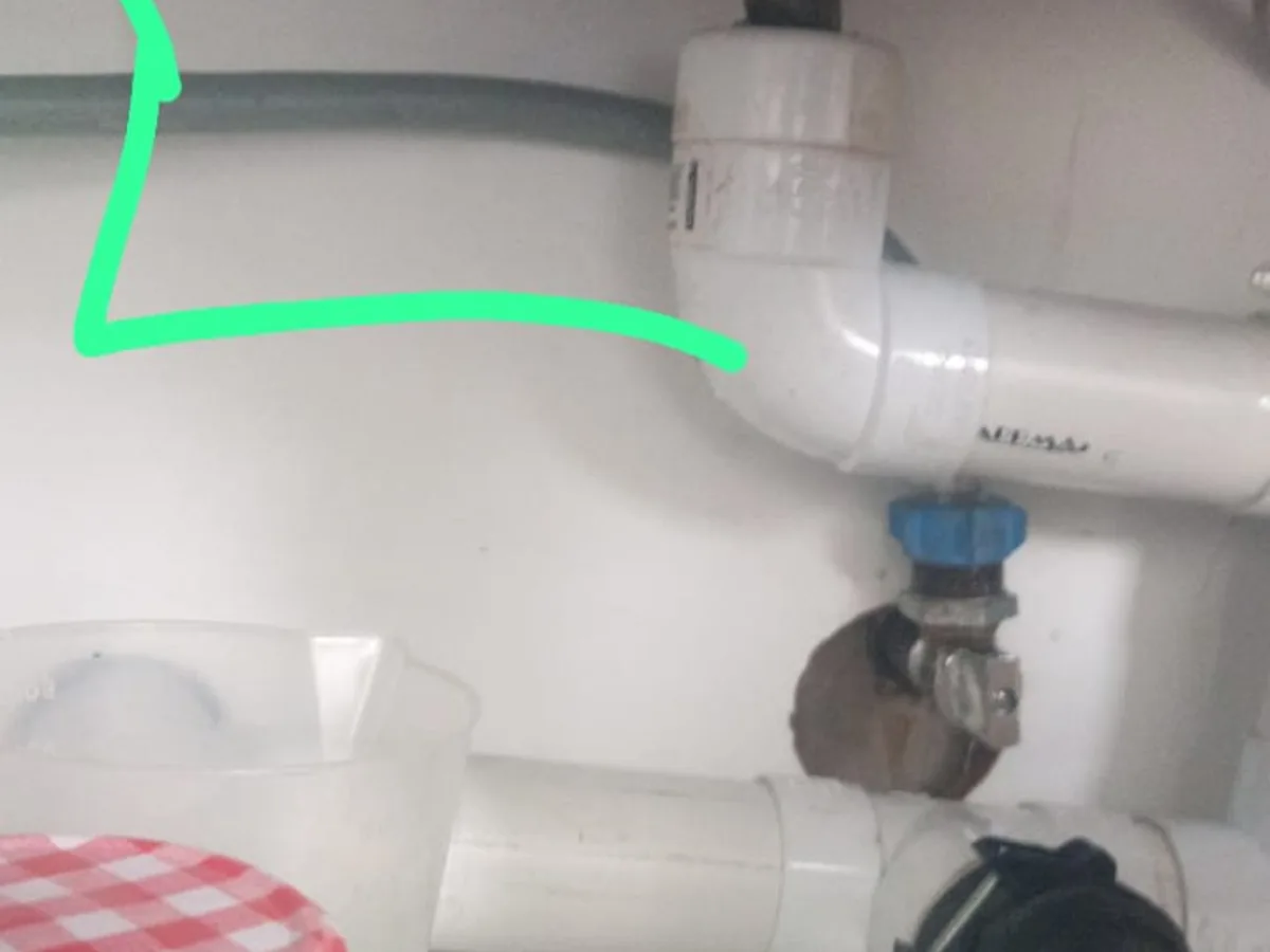 Close-up of completed plumbing repair work