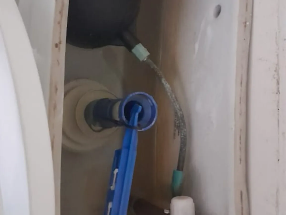 Close-up of completed plumbing repair work