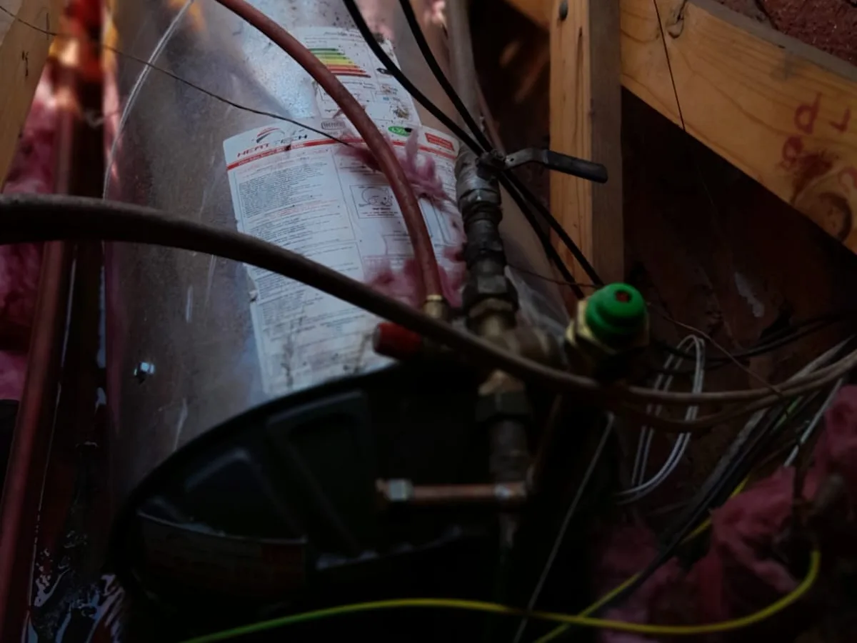 Close-up of completed plumbing repair work