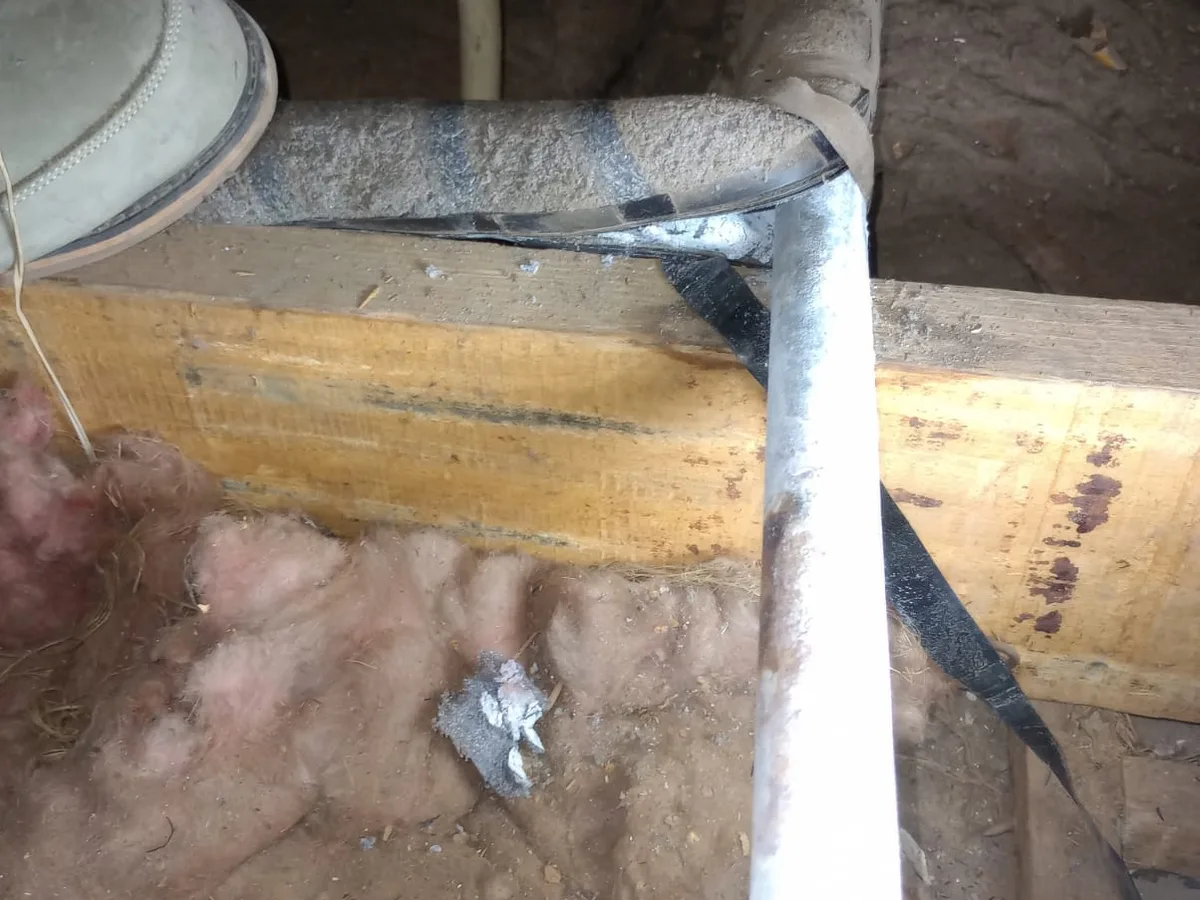 Close-up of completed plumbing repair work